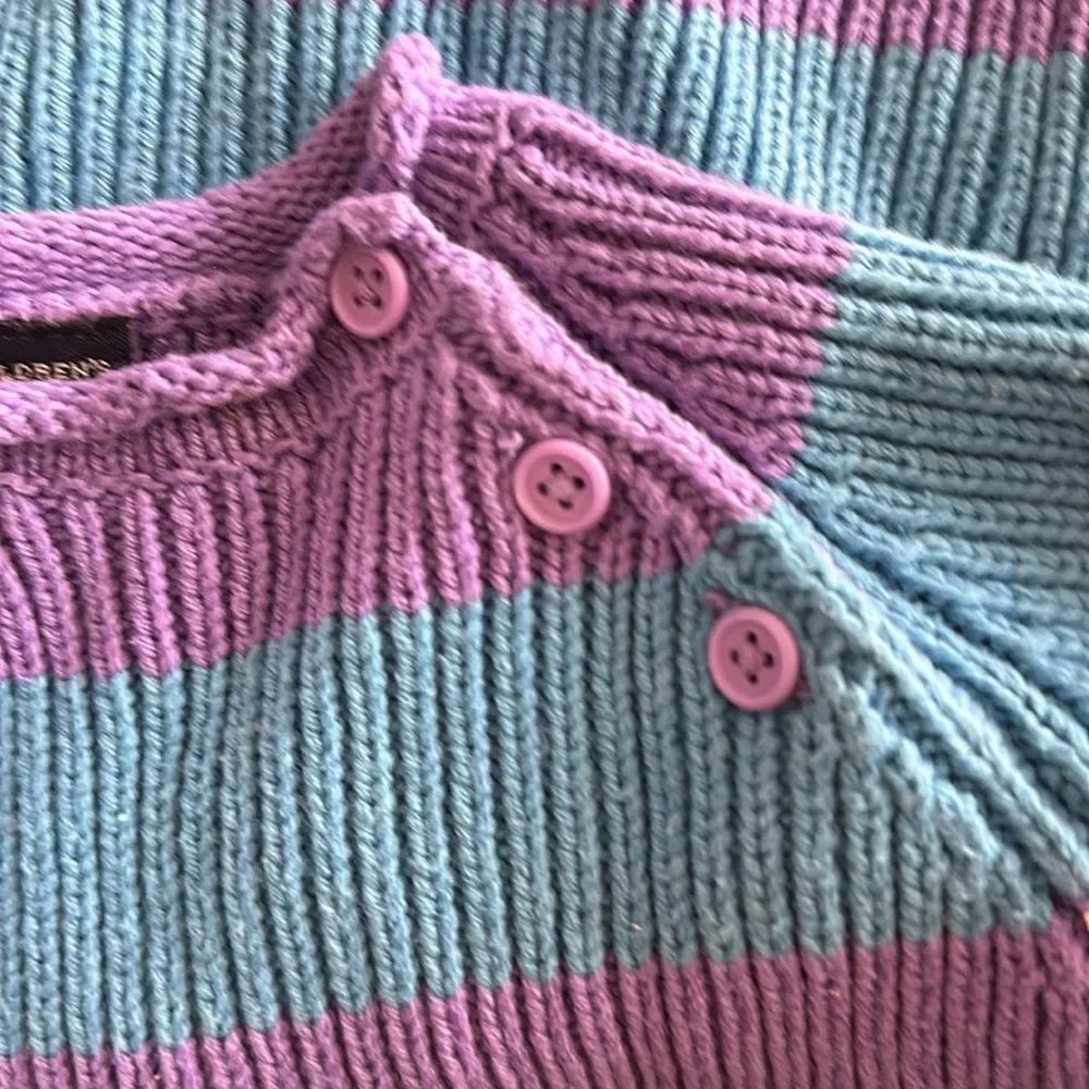The Children's Place Girls Pullover Sweater Size 3T Purple Blue Knit Long Sleeve